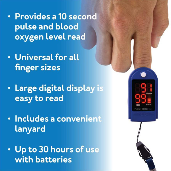 ISO13485 Fingertip Blood Oxygen Sensor SpO2 For Sports Aviation
