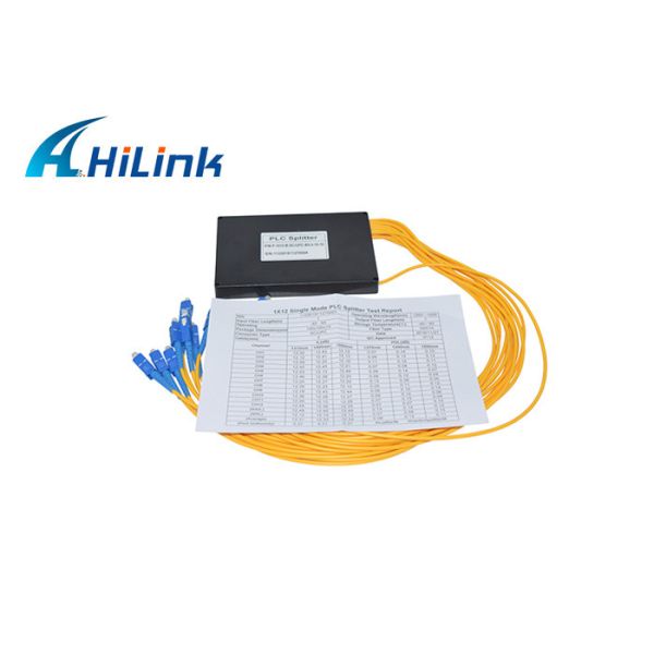 FTTX Fiber Optic Cable PLC Splitter Low Insertion Loss Compact Design by 1270nm - 1610nm