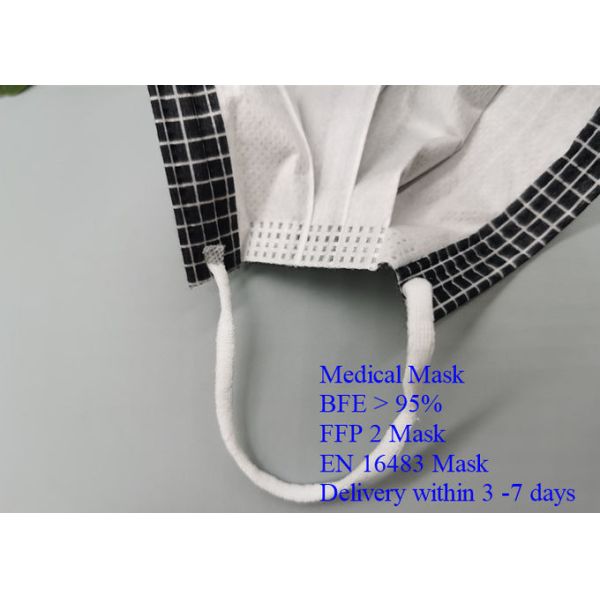 Disposable Children Face Masks Hang Ear / Belt Type EN16483 Standard