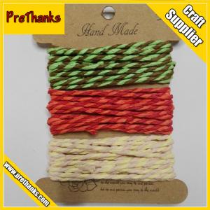 China Colored Paper Ribbon Twisted Twine Craft Rope on sale