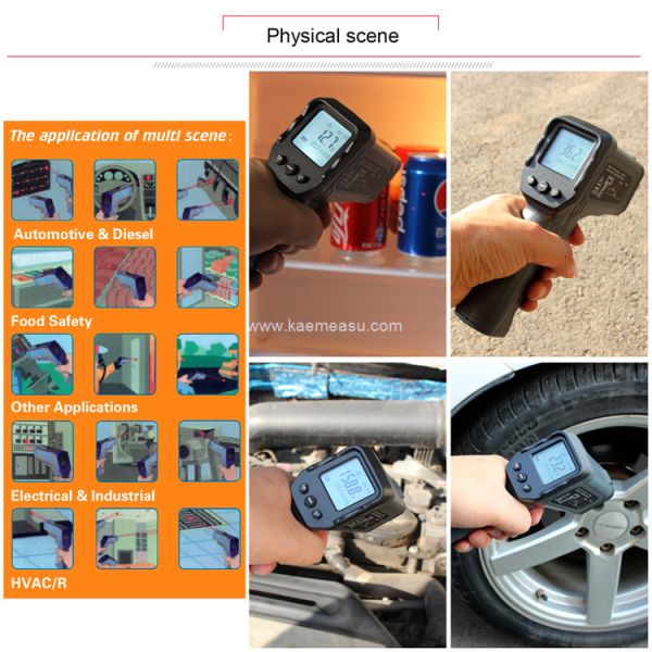 Kaemeasu Household Double Laser Temperature Gun Thermometer For Cooking