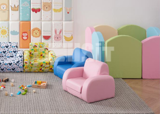 Multi Functional Flip Open Childrens Sofa Chair Cartoon Shape Highly Attractive