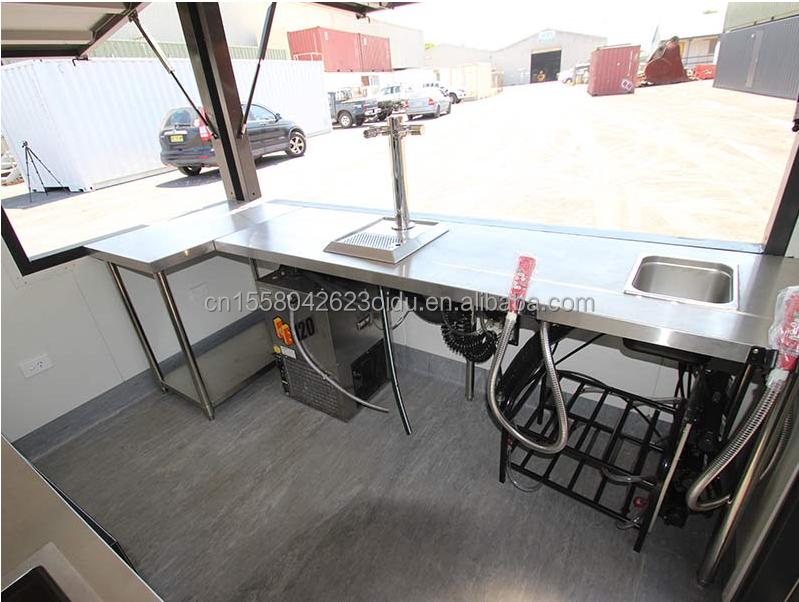 10ft Mini Pop-up Shop Galvanized Steel Square Tubes Two-story Pop-up Container Bar Coffee Container