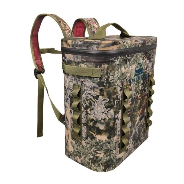 20L Leakproof Camo Insulated Backpack Cooler For Hiking Picnic