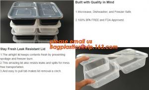 Buy cheap Disposable Plastic 4 Compartment Food Thermal Lunch Container Box,Plastic Takeaway Food Box with conjoined cover bagease product