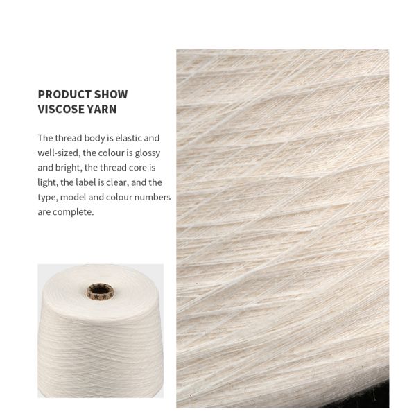 Core O/E Virgin Circula 75D/24F Vortex Viscose Melange Yarn Dyed Knitting For Weaving
