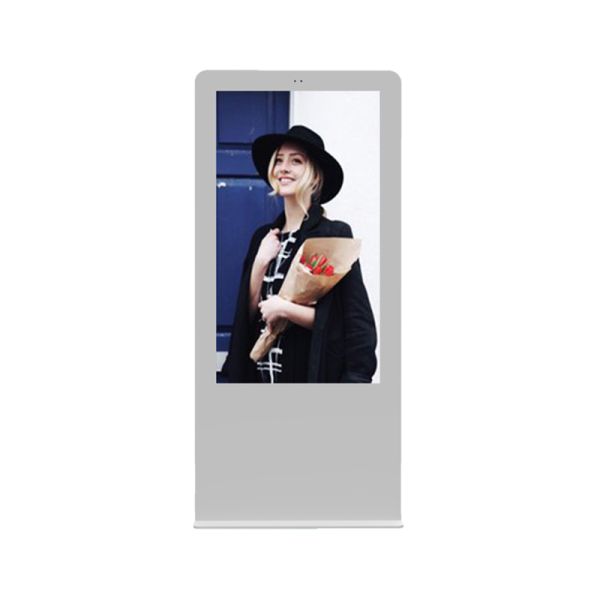 Custom 43 Inch Bus Stop Digital Signage Floor Standing Installation