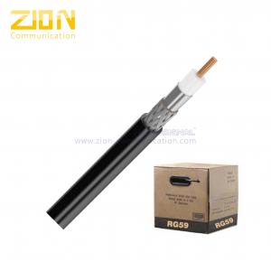 China Plenum CMP Rated RG59 Coaxial Cable 20 AWG CCS 60% AL Braid 75 Ohm Drop Cable on sale