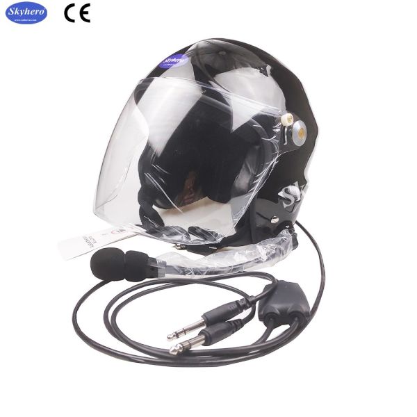 Noise Cancel PPG Black Helmet With Full Headset EN966 Certificated Paramotor Helmet China Supplier blue red black
