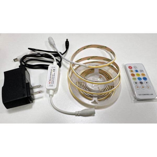 Dimmable COB Led Strip 12V 24V W WW 2700K 6000K for Cabinet Light 5M 16.4ft Long