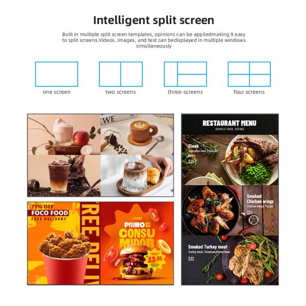Anti Glare Screen Digital Window Displays 55" Android 11 OS