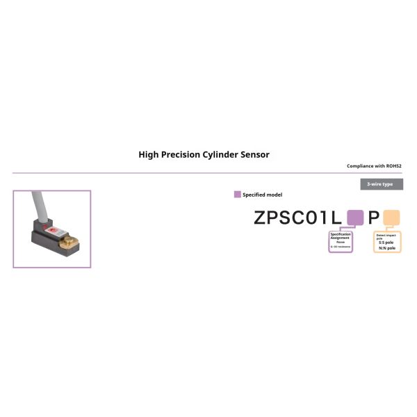 ZPSC01LP High Accuracy Cylinder Sensor for CNC Machine Tools DC12V-24V Magnetic Limit Switches Magnetic Induction Proximity