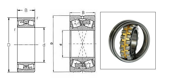 FAG 22320MB Brass Cage Spherical Roller Bearing For Ship Rudder Shafts
