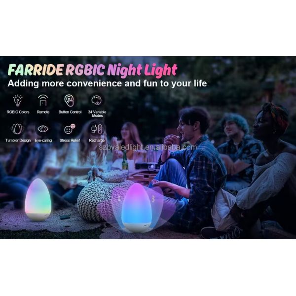 Remote Control Dimmable Portable Table Lamp with 2700K Warm White LED Mood Lighting
