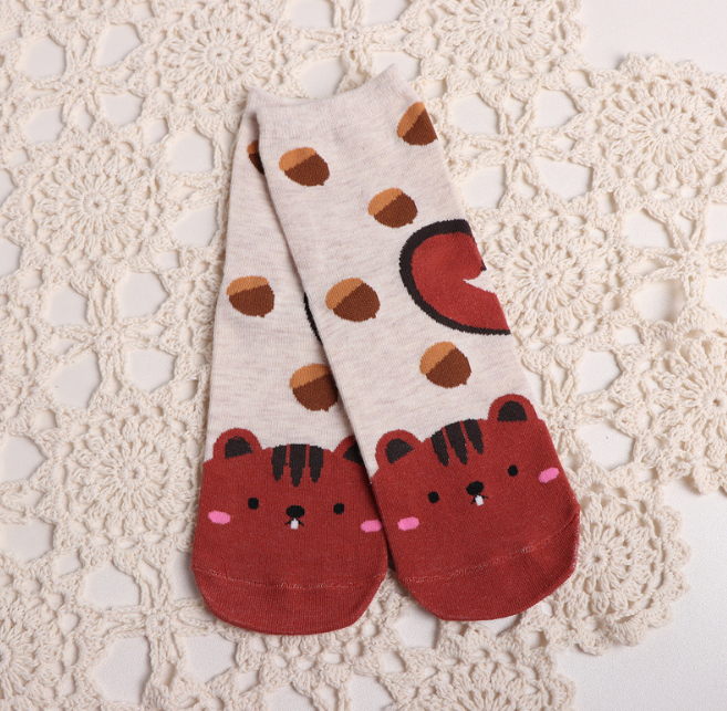 Mahjong Pattern Women's Colorful Socks , Famous Casual Crew Socks Womens