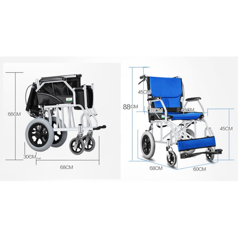 Durable Solid Seat Wheelchair , Lightweight Folding Manual Wheelchairs OEM available