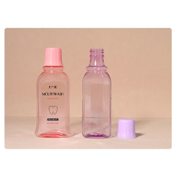 Customized Plastic Mouthwash Bottle 100ml/250ml/300ml Empty Body Lotion Bottles For Cosmetic