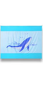 Camping Rug, Beach Blanket Silky Soft 85"x72" Boho Sand Proof Beach Blanket Sand Proof Mat with Corner Pockets