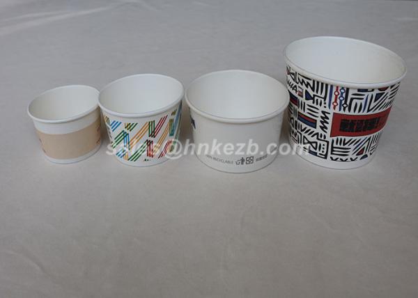 Quality Personalized Ice Cream Paper Cups / Paper Frozen Yogurt Cups Double PE for sale