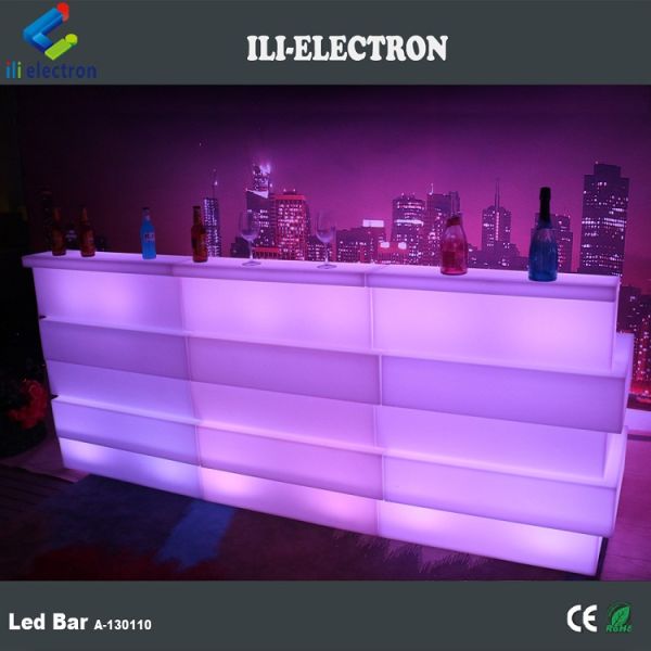 Plastic LED Mobile Bar Table 16 Colors Changing water resistant