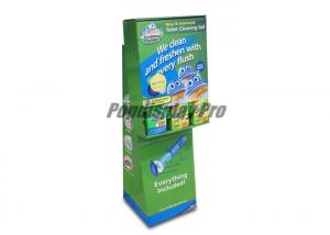 China Temporary Cardboard Creative Point Of Purchase Displays Flat Packed For Toilet Cleaning Gel on sale