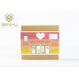 Buy cheap Original Color Kraft Paper Packaging / Small Kraft Shipping Box With Sleeve from wholesalers