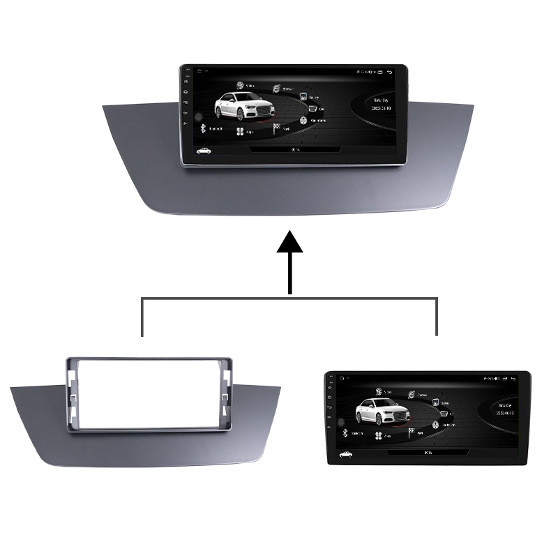 Android Car Stereo Radio Fascia DVD Player Panel Frame for BMW X1 2010-2015 12.3inch/10.25inch