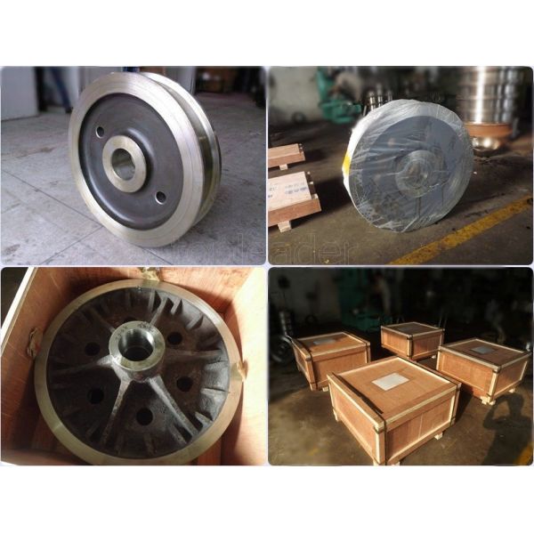 Heat Treatment Industry Rail Mounted Casting Wheel Forged Steel Crane Wheels