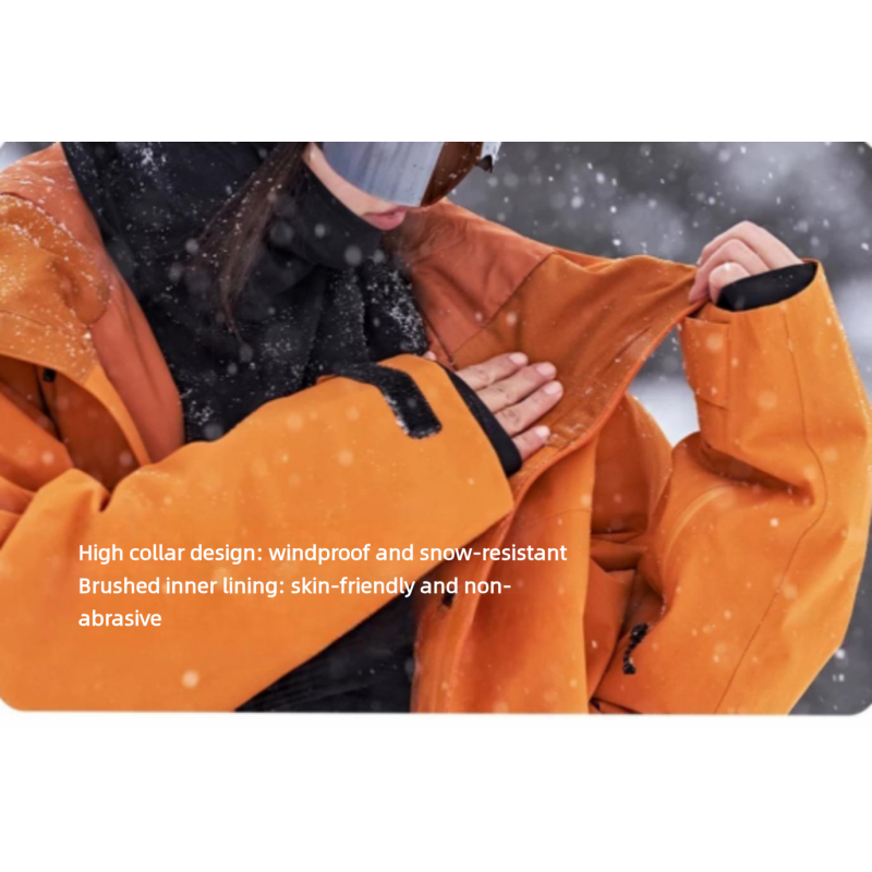 Unisex Waterproof Windproof Breathable Ski Suit, Outdoor Winter Snowboard Snowsuit with Custom Logo