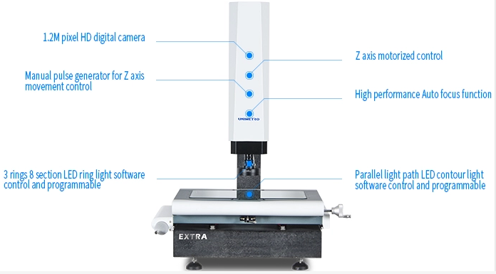 UNIMETRO EXTRA Series Vision Measurement Machine for Accurate 2D Dimension Measuring with Z Axis Auto Focus