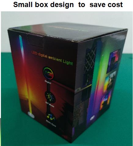 RGB Colorful Remote Control LED Floor Lamp for Bedroom Decorative Ambient Light 1.5m