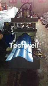 Buy cheap Roof Ridge Cap Cold Roll Forming Machine with HRC 50-60 Cutting Blade product