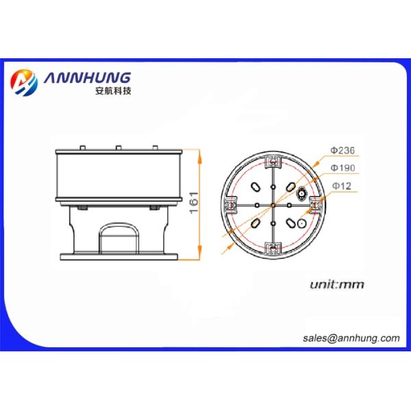 Flashing Mode Aeronautical Obstruction Light High Borosilicate Glass Material