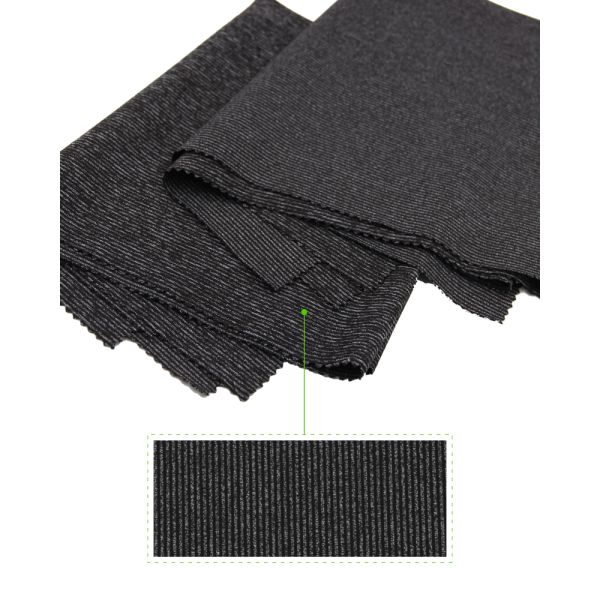 Cationic Stripes Grey Yarn Dyed Knit Fabric 280 GSM 87% Polyester 13% Spandex