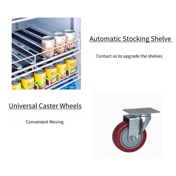 520W LED Commercial Supermarket Refrigerator 1200L With Three Glass Door