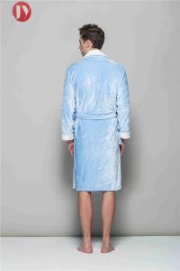Buy cheap Couple Winter Sexy Soft Pink Blue Flannel Soft Bathrobe Plush Long Nightgown Clothe Warm Dressing Gowns product