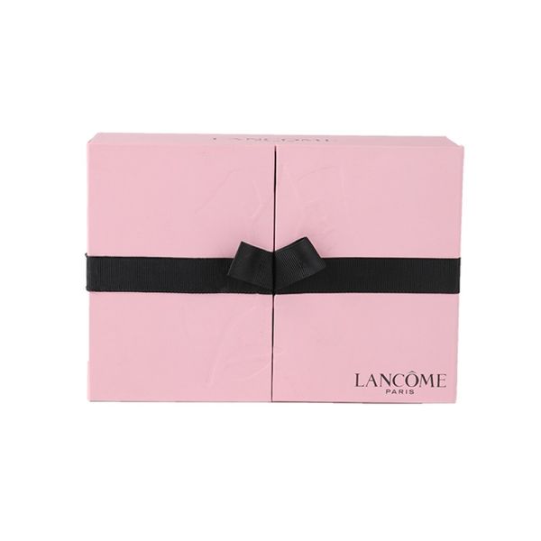 Magnetic Pink OEM Customize Print Cosmetic Paper Box , Double Door Gift Box 4 Piece