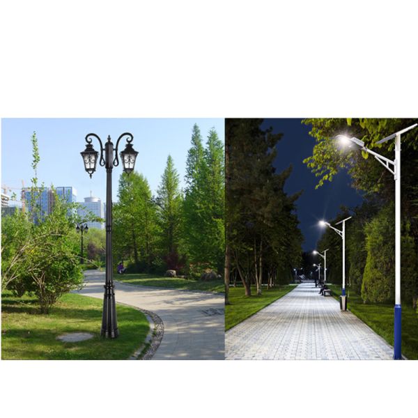 9m 10m 12m Steel Sign Road Street Light Pole Garden With Charging Pile