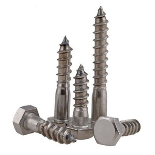 Hexagon Lag Head Self Tapping Wood Screws DIN 571 / ANSI / ASME B 18.2.1