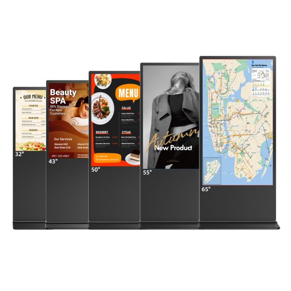 Vertical Touch Screen Capacitive Digital Signage Floor Standing 65 Inch