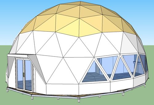 100 % Waterproof Outdoor Geodesic Dome Greenhouse 100-130 Km/H