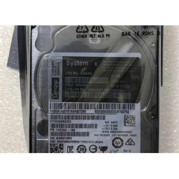 00NA496 00NA497 IBM System X Hard Drive 2TB SAS 12GB 2.5 Inch X3650M5 X3850X6
