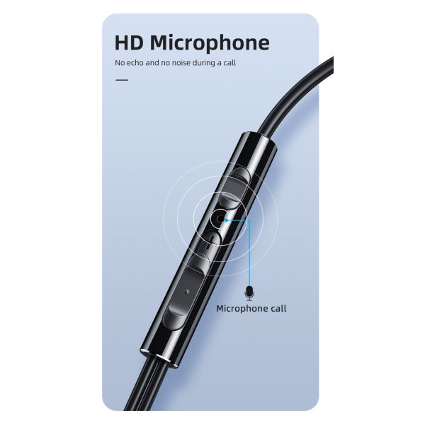 M15 Compound Diaphragm Wired Earphones 3.5mm PVC Mini Earphone Headset