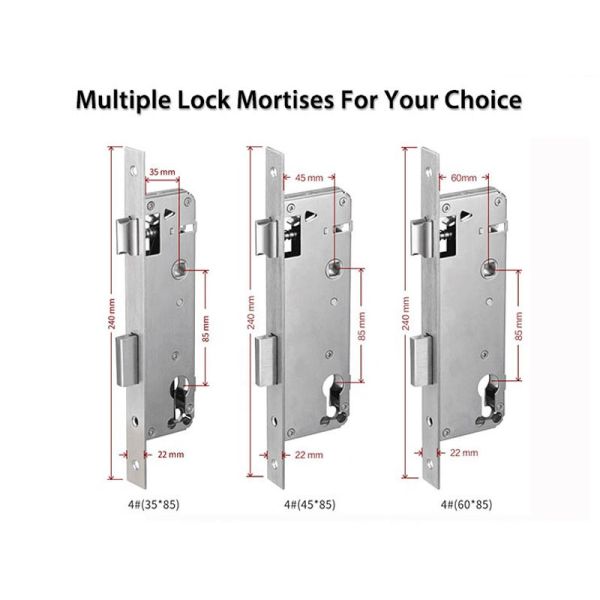 Slim European Standard Mortise Smart Fingerprint Door Lock With TT LOCK APP