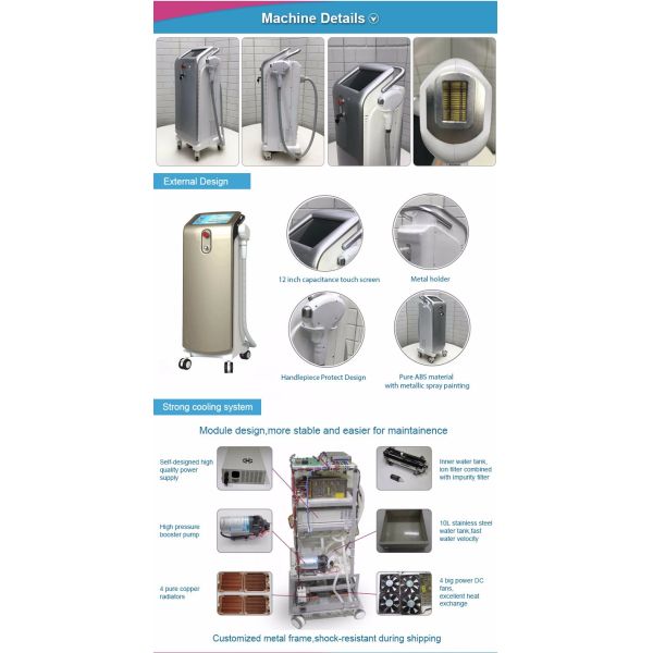 2000W high energy IPL/SHR hair removal skin rejuvenation machine