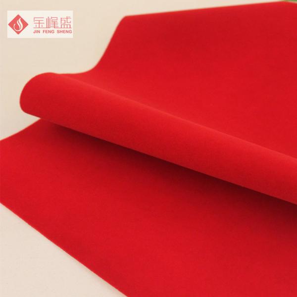 1.5m Red Jewelry Box Liner Fabric , Soft Velvet Spunlace Flock Fabric Material