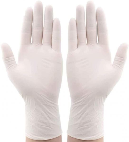 CE FDA EN455-2 Certificate White Latex Glove Lightly Powdered 3mm Thickness