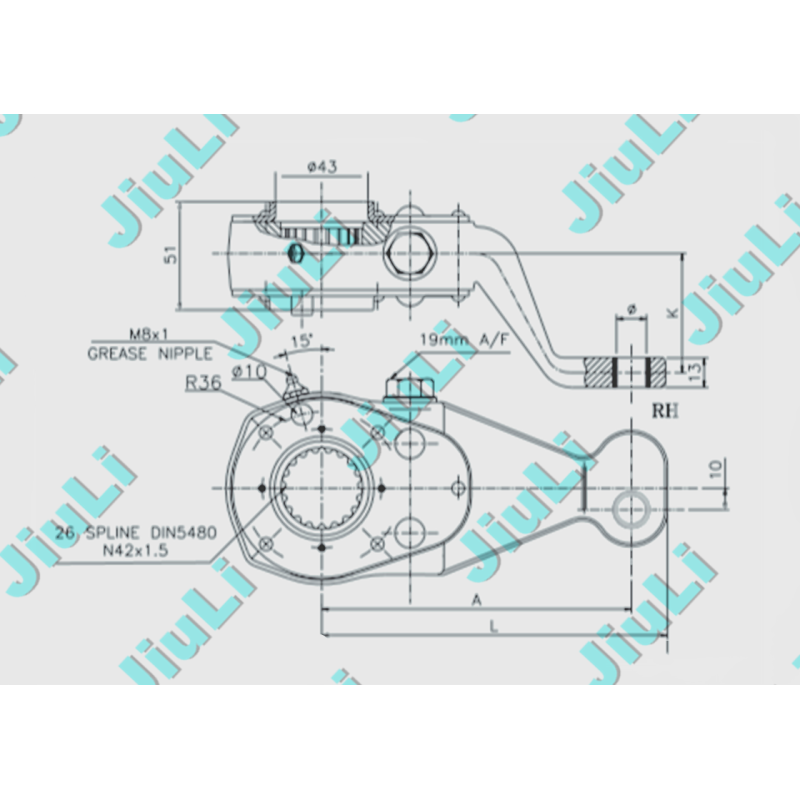 Slack Adjuster Manual 3464201838 Mercedes Benz casting forging 3464201838