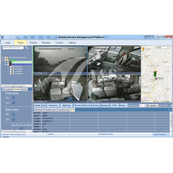 4CH SD Card & Hard Disk School Bus Mobile DVR With Optional GPS 3G/4G