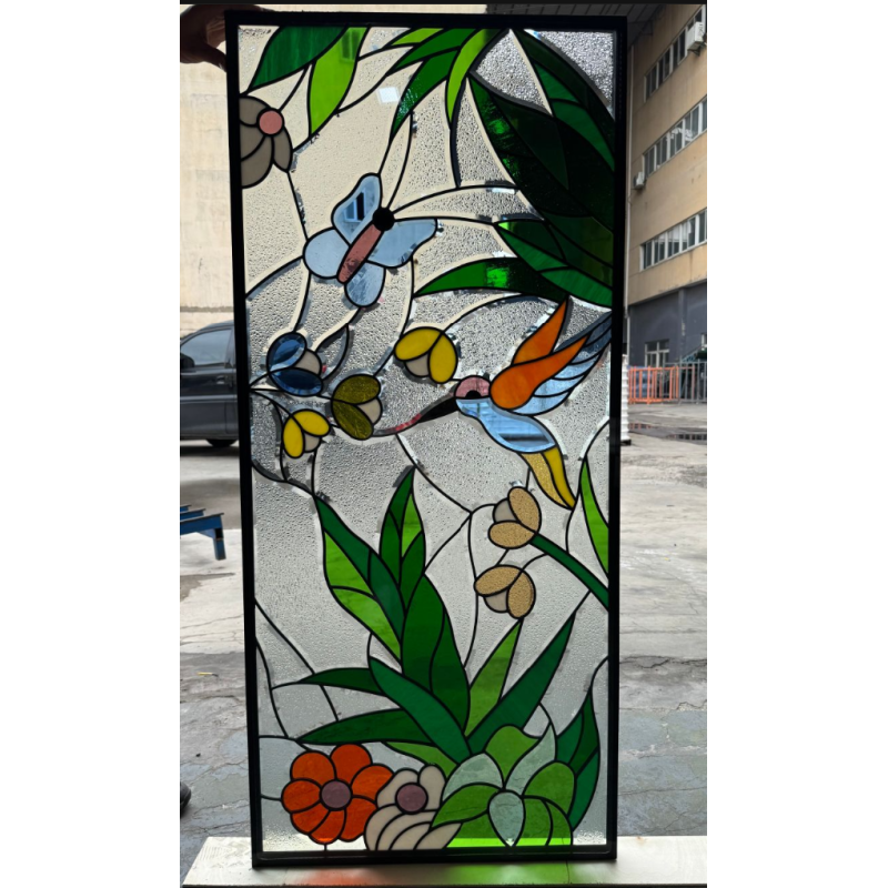 Decorative Panel Glass Figured Frosted Stained